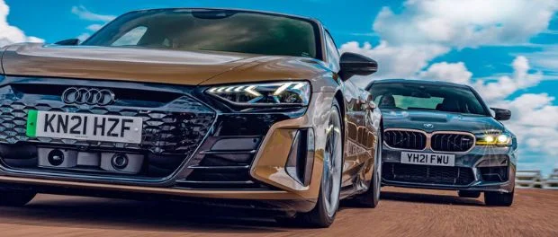 Audi e-tron GT y el Tesla Model S